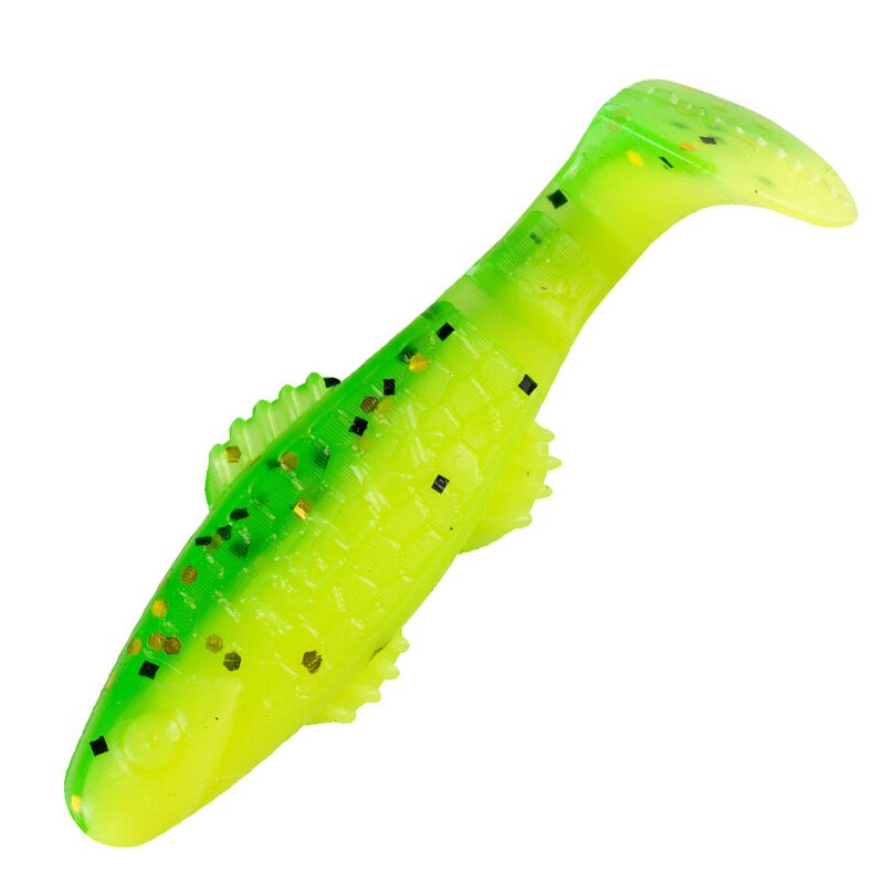 B002 fluogelb  / grün-Glitter