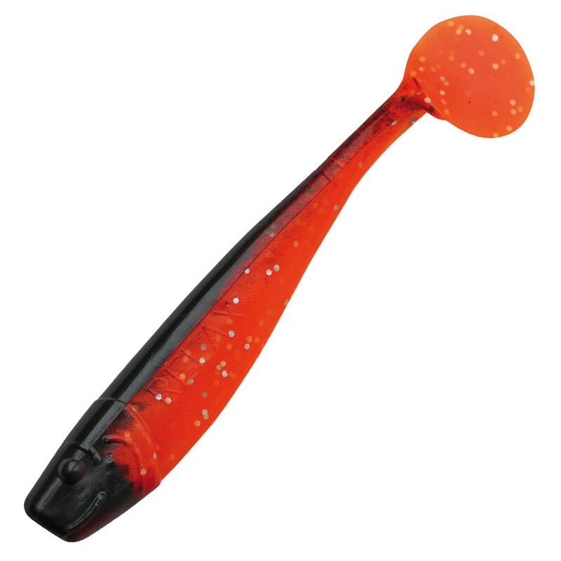 074 orange-Glitter / schwarz