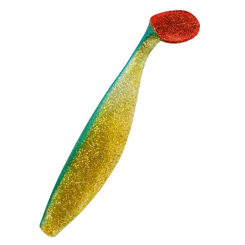 klar gold-Glitter / blau / red tail