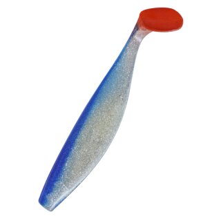 Shadxperts Xtrasoft 7" 18 cm Hecht Gummiköder 2 Stück 085R kristall glitter-blau / red tail