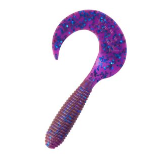 Relax Twister Barsch Zander 10 cm 10 Stück 303 crawfish-violett-electric blue-glitter