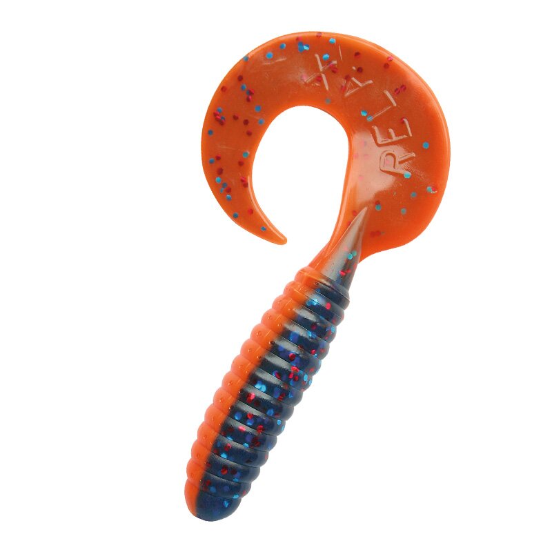 B902 orange / blau-rot glitter