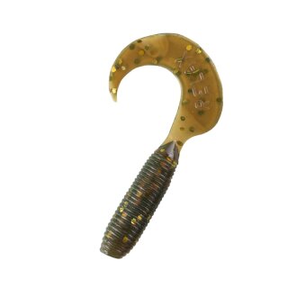 Relax Twister 3" - 10 Stück (SX Twister 2,5" regulär ca. 6,0 cm) 033 motoroil gold glitter