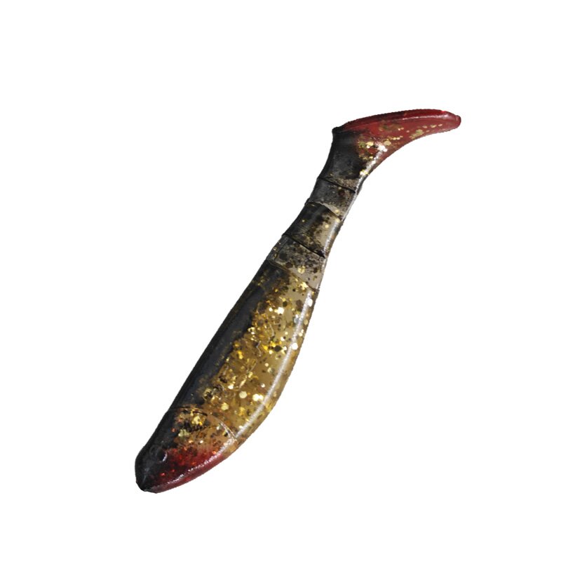 078R klar gold-Glitter / schwarz / red tail