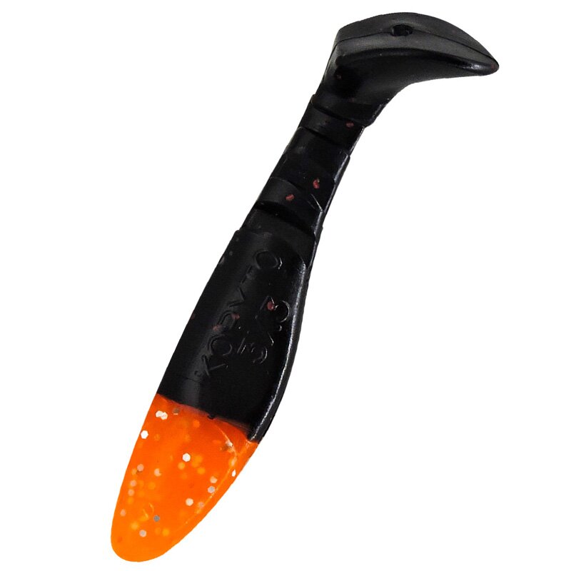 204OH schwarz-rot-glitter / orange head
