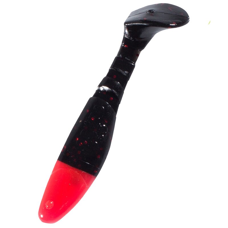 204RH schwarz-rot-glitter / red head