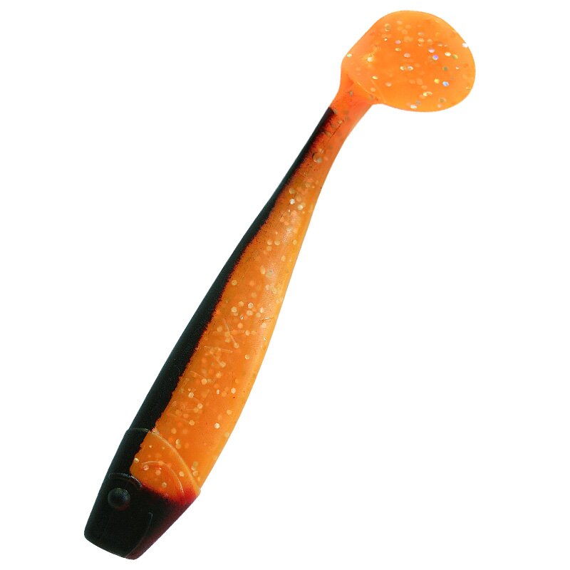122 klar fluoorange-Glitter / schwarz