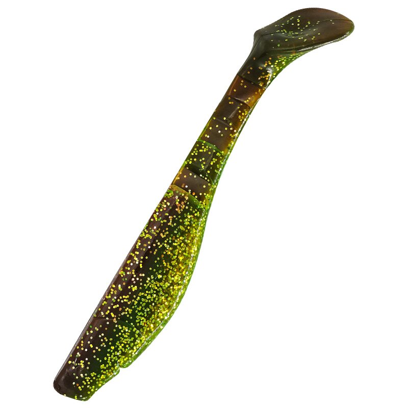 Relax Kopyto Shad 8L" 20 cm Gummifisch 1 Stück B54 grün(chartreuse)-Gl./motoroil Gl.