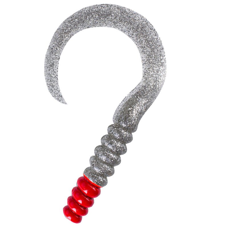 064RH klar silber-Glitter / red head