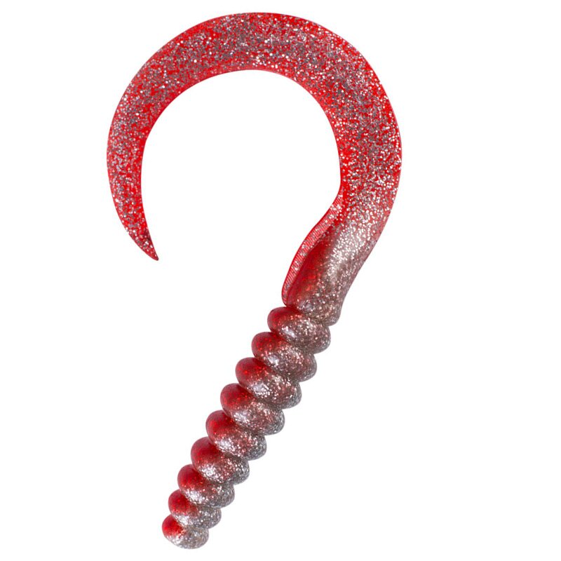 084 klar silber-Glitter / rot