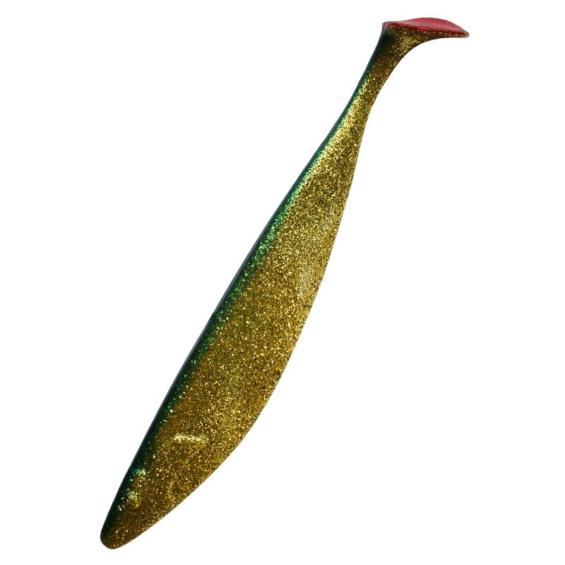 080RT Klar gold-Glitter / Blau / Red tail