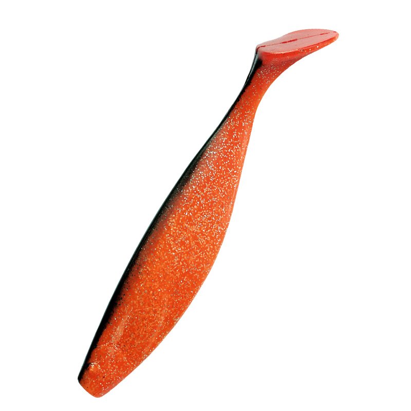 074R orange-Glitter / schwarz / red tail