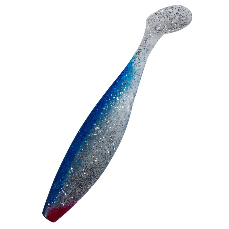085 klar silber-Glitter / blau