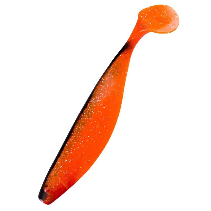 122 klar fluoorange-Glitter / schwarz