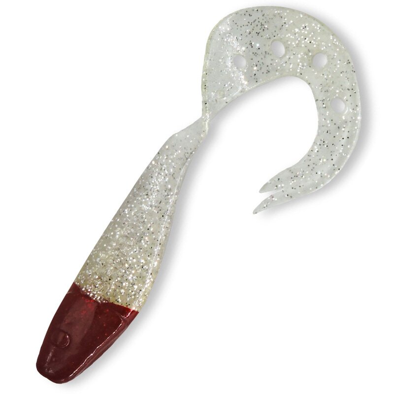 064RH klar silber-Glitter / Red Head