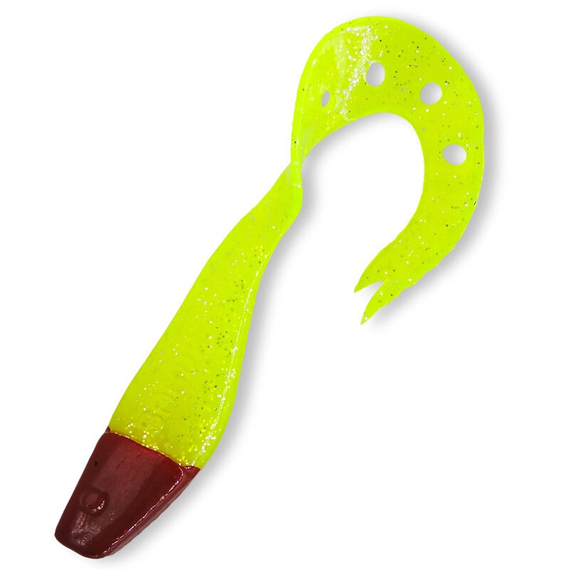 066RH grün(chartreuse)-Glitter / Red Head