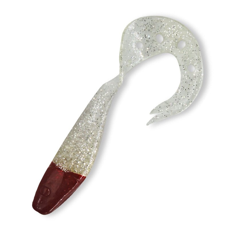 064RH klar silber-Glitter / Red Head